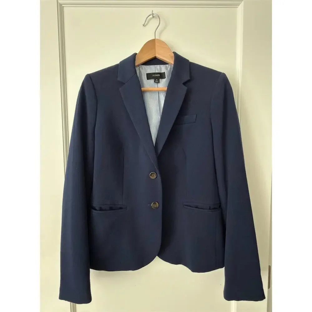 J. Crew Parke Blazer in Bi-Stretch - Navy Blue Size S